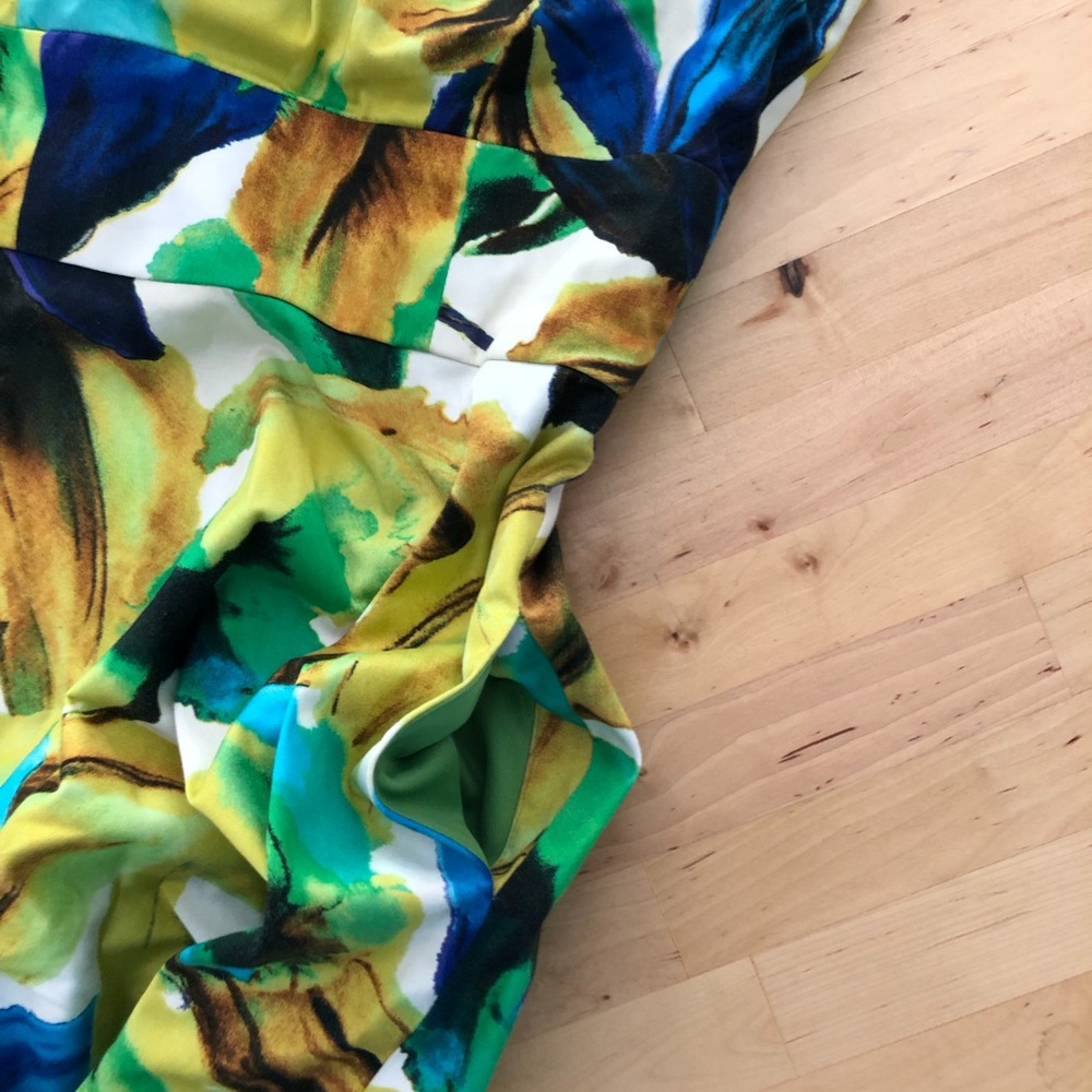 Evan-Picone sleeveless floral print dress 4P - Picture 5 of 8